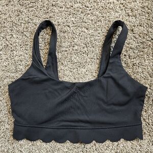 JoyLab Black Scalloped Bralette